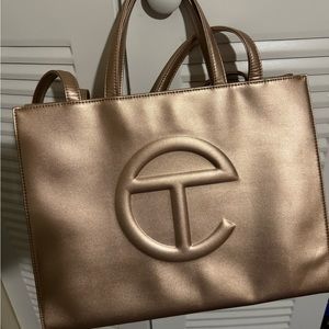 Telfar bronze large tote